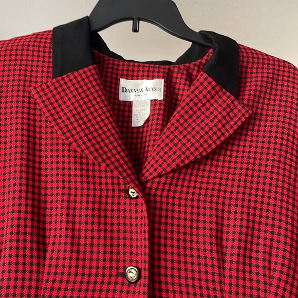 Vintage! 80s red & black professional dress, women size 12 - Picture 3 of 8